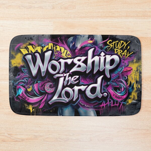Item preview, Worship the Lord Graphic art designed and sold by Vintage Designs +.