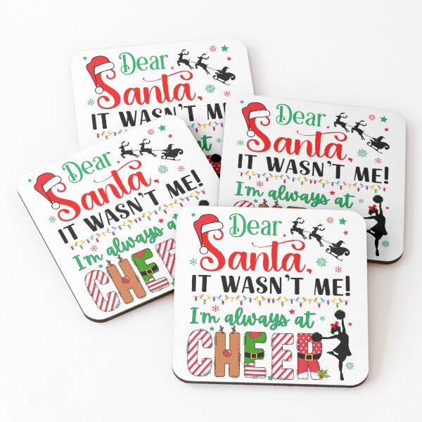 Item preview, Dear Santa Wasn't Me I'm Always at Cheer designed and sold by SarahFinnDesign.