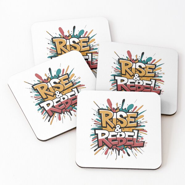 Item preview, Rise & Rebel Neon City Reflection art design designed and sold by ART ATTACK ZONE.