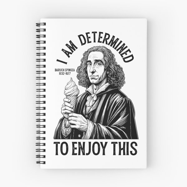 Item preview, Funny Philosophy Spinoza Determinism Ice Cream Philosopher designed and sold by GrandeDuc.