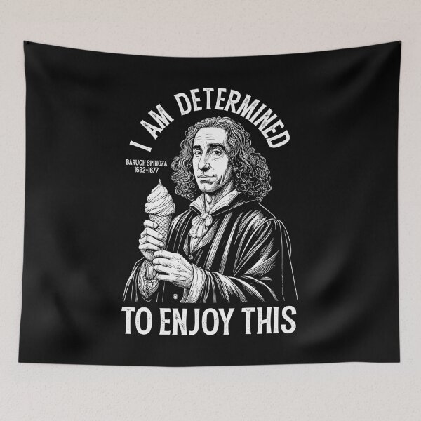 Item preview, Funny Philosophy Spinoza Determinism Ice Cream Philosopher designed and sold by GrandeDuc.
