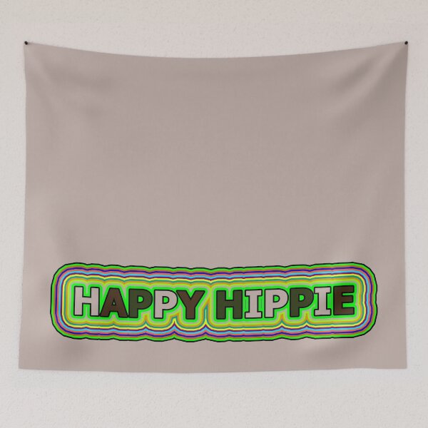 Item preview, Happy Hippie Words Hippie Vibes Retro Lines 3 of 4 designed and sold by Beachy.