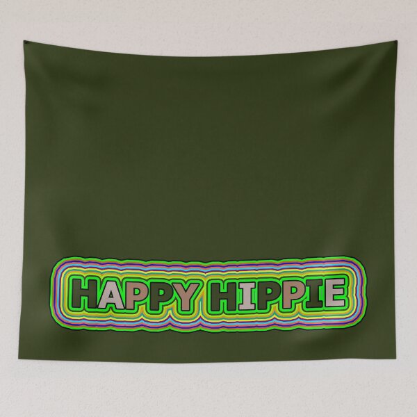 Item preview, Happy Hippie Words Hippie Vibes Retro Lines 4 of 4 designed and sold by Beachy.