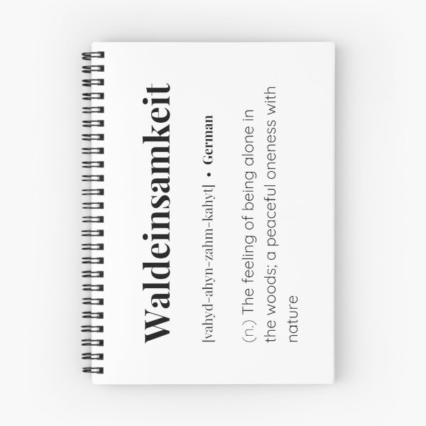 Artikelvorschau, Waldeinsamkeit Deutsche Wortbedeutung entworfen und verkauft von SimplyMots.