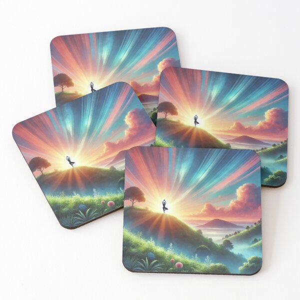 Item preview, Morning Yoga on a Hilltop designed and sold by graphicbidu.
