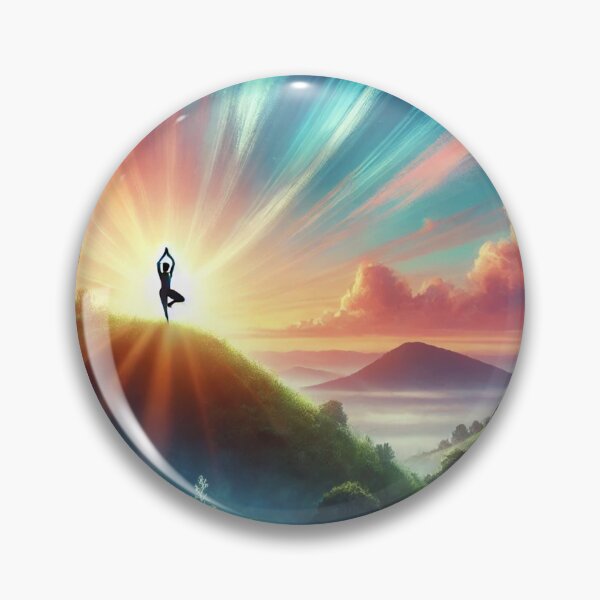 Item preview, Morning Yoga on a Hilltop designed and sold by graphicbidu.