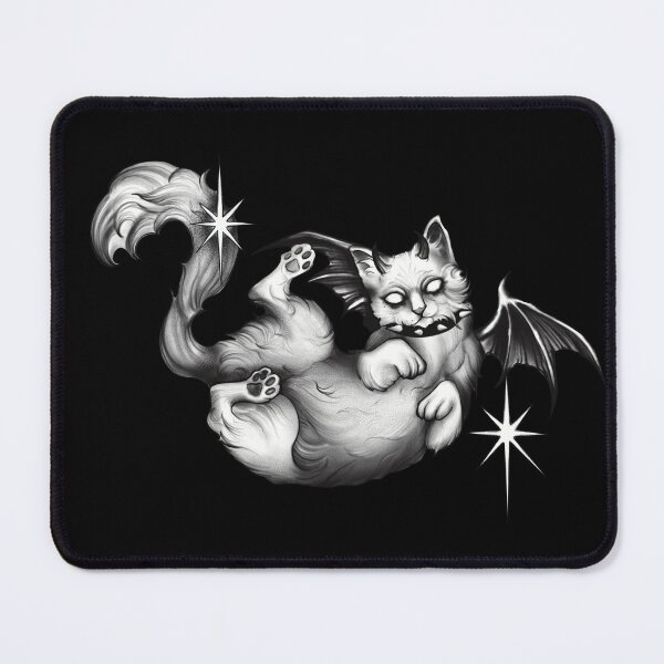 Item preview, Dark evil cute cat with wings designed and sold by BlackAcidArt.