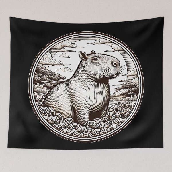 Item preview, Capybara Art #51 | Capybara Lovers designed and sold by ksgraphics222.