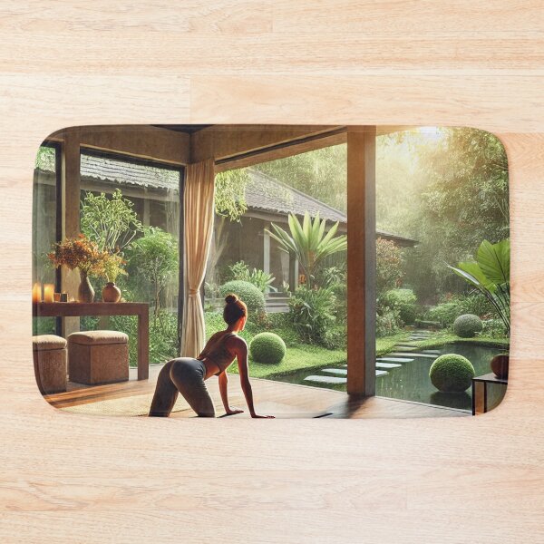 Item preview, Indoor Yoga with Garden View designed and sold by graphicbidu.