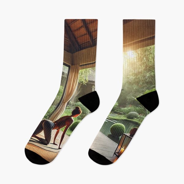 Item preview, Indoor Yoga with Garden View designed and sold by graphicbidu.