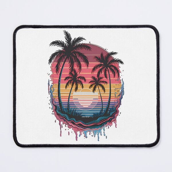 Item preview, retro Sunset Palms Escape designed and sold by ART ATTACK ZONE.