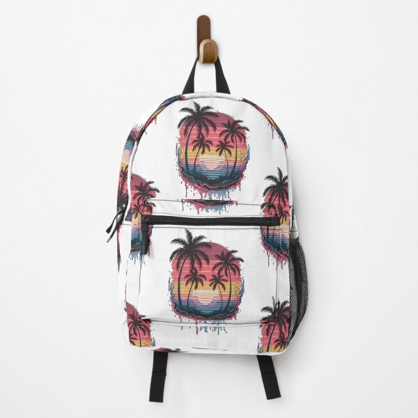 Item preview, retro Sunset Palms Escape designed and sold by ART ATTACK ZONE.