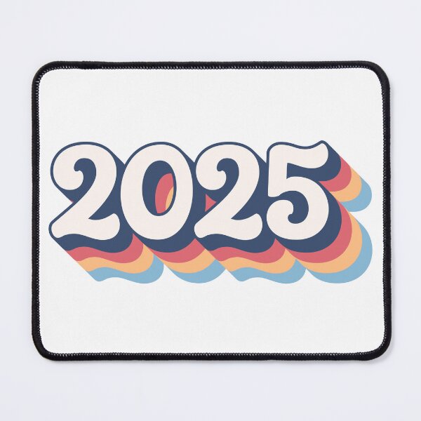 Item preview, 2025 Happy New Year Retro Rainbow Vintage designed and sold by HappyDStickers.