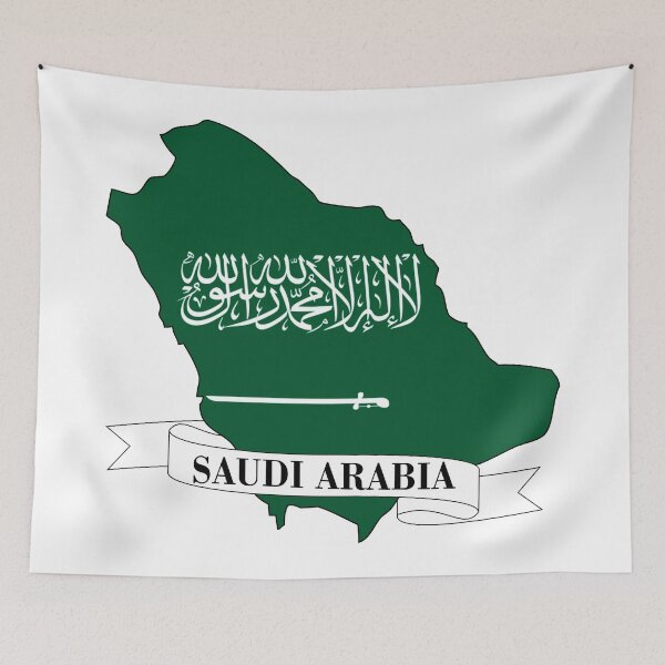 Item preview, saudi arabia flag map designed and sold by visual adventures.