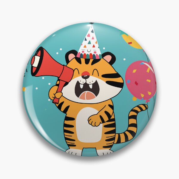 Item preview, Cute Tiger Shout Out "Happy Birthday" designed and sold by Anicue.