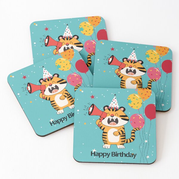 Item preview, Cute Tiger Shout Out "Happy Birthday" designed and sold by Anicue.