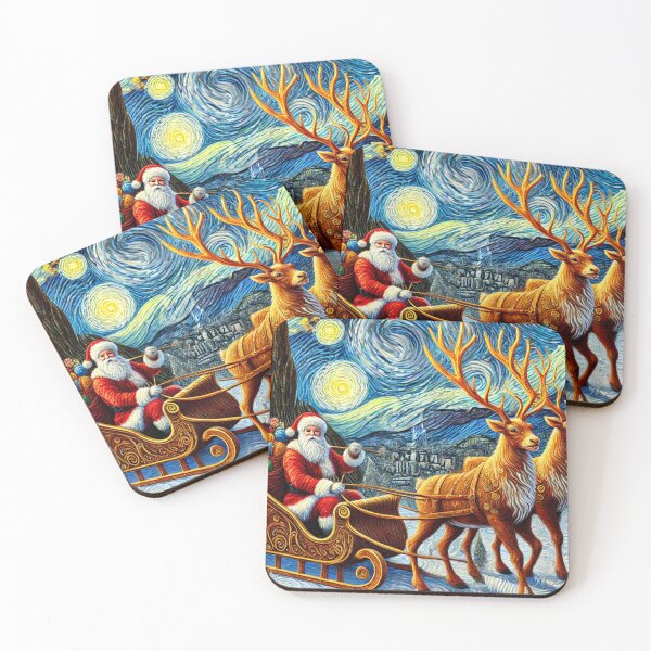 Item preview, Santa Claus and reindeer designed and sold by Purpleflex.