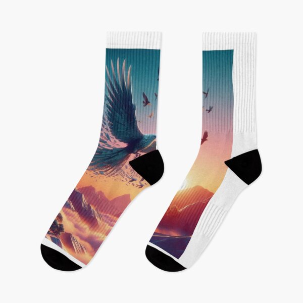Item preview, Majestic Eagle Soaring Above Misty Mountains at Sunset designed and sold by choder61.