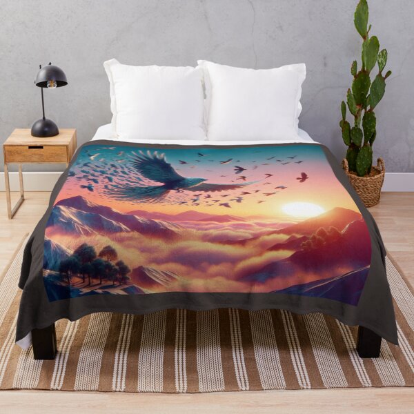 Item preview, Majestic Eagle Soaring Above Misty Mountains at Sunset designed and sold by choder61.