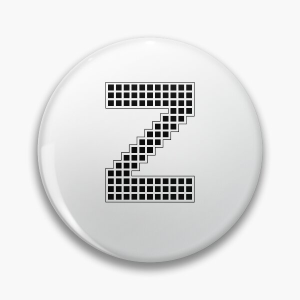 Item preview, Uppercase Z - Black Pixel Block Character designed and sold by PixelGlyphs.