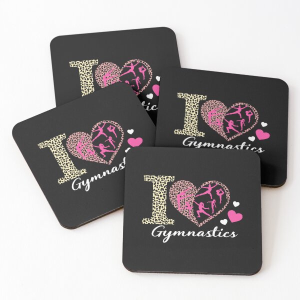 Item preview, Modern Trendy Cute I Love Gymnastics Leopard Pink designed and sold by SOUFIANE1991.