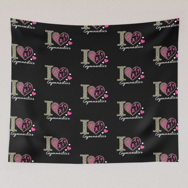 Item preview, Modern Trendy Cute I Love Gymnastics Leopard Pink designed and sold by SOUFIANE1991.