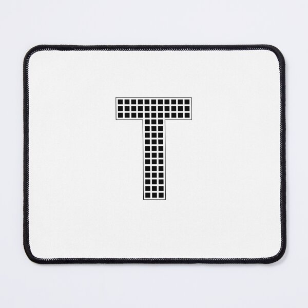 Item preview, Uppercase T - Black Pixel Block Character designed and sold by PixelGlyphs.