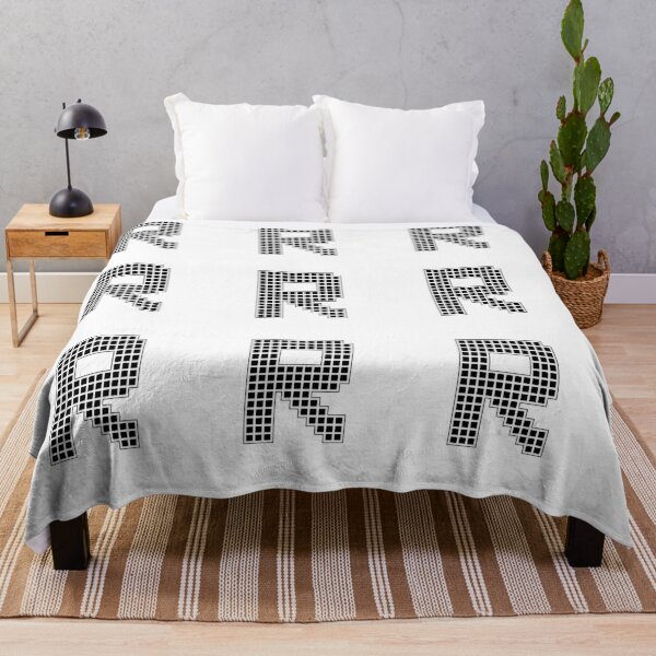 Item preview, Uppercase R - Black Pixel Block Character designed and sold by PixelGlyphs.