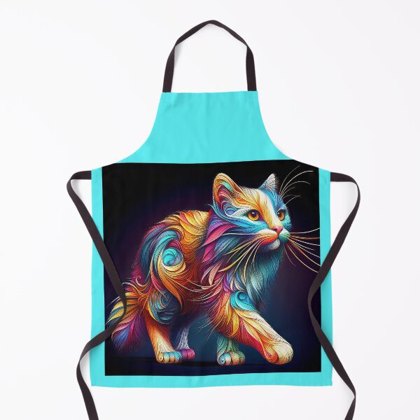 Item preview, Full Body Portrait of a Rainbow Colored Cat designed and sold by CattyCornerPOD.