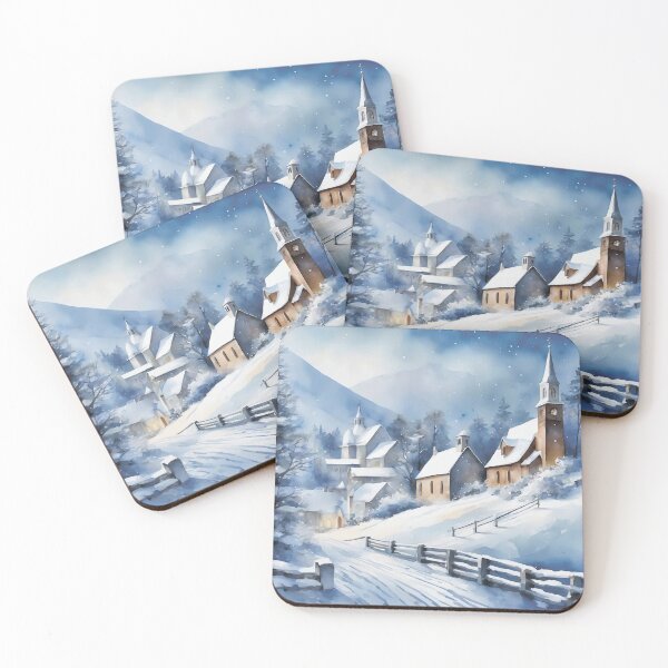Item preview, Winter landscape. Snowy city. designed and sold by MagelliShop.