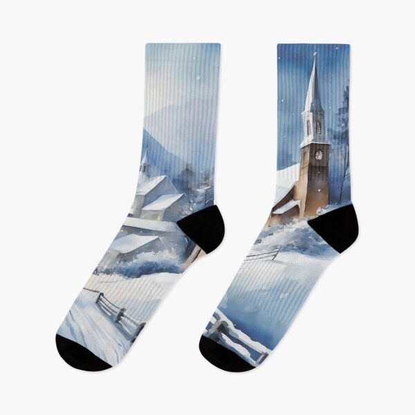 Item preview, Winter landscape. Snowy city. designed and sold by MagelliShop.
