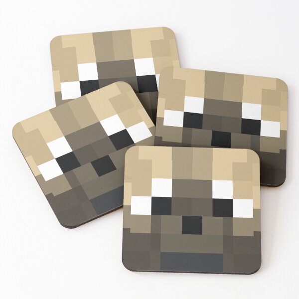 Item preview, Minecraft Striped Wolf Dog Head designed and sold by TrippyTooni.