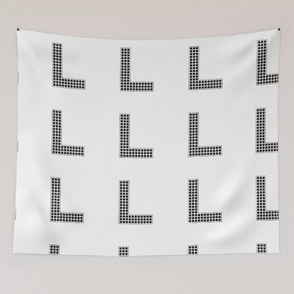 Item preview, Uppercase L - Black Pixel Block Character designed and sold by PixelGlyphs.