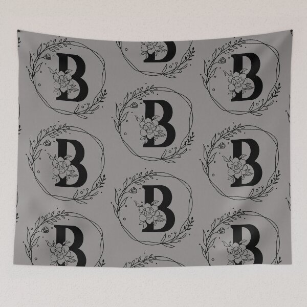 Item preview, B Botanical Monogram, Monogram B, Letter B designed and sold by Spike The Punch Design Co..