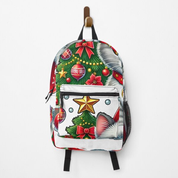 Item preview, Adorable Christmas Kitten with Festive Tree designed and sold by DrawHandArt.
