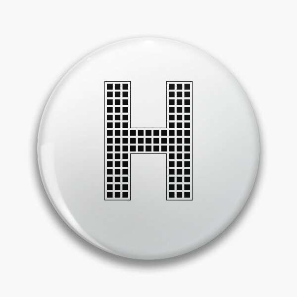 Item preview, Uppercase H - Black Pixel Block Character designed and sold by PixelGlyphs.