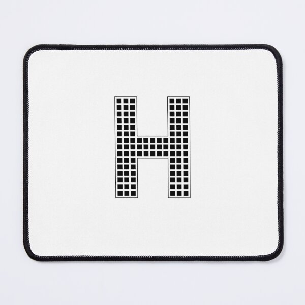 Item preview, Uppercase H - Black Pixel Block Character designed and sold by PixelGlyphs.