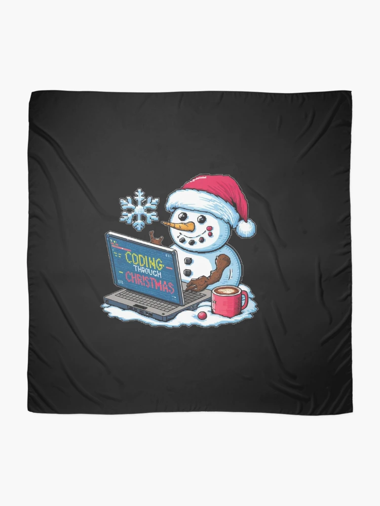 Thumbnail 2 of 3, Scarf, Coding Through Christmas designed and sold by CosmicFreedom9.