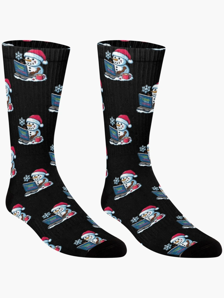 Thumbnail 3 of 5, Socks, Coding Through Christmas designed and sold by CosmicFreedom9.