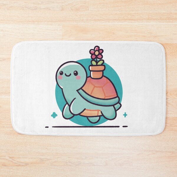 Item preview, Adorable Turtle with a Flower Pot designed and sold by PieChocolate.