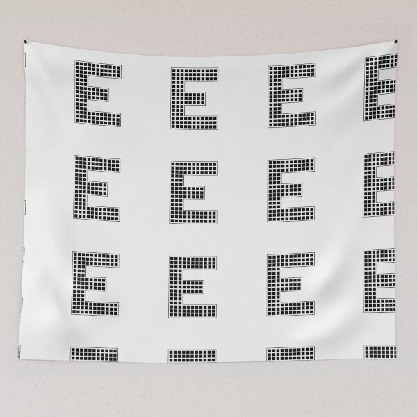 Item preview, Uppercase E - Black Pixel Block Character designed and sold by PixelGlyphs.