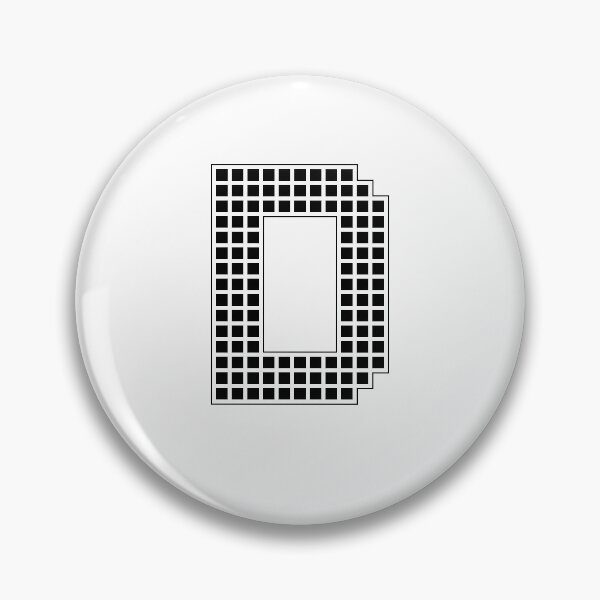 Item preview, Uppercase D - Black Pixel Block Character designed and sold by PixelGlyphs.