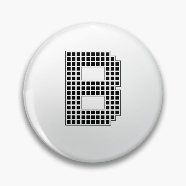 Item preview, Uppercase B - Black Pixel Block Character designed and sold by PixelGlyphs.
