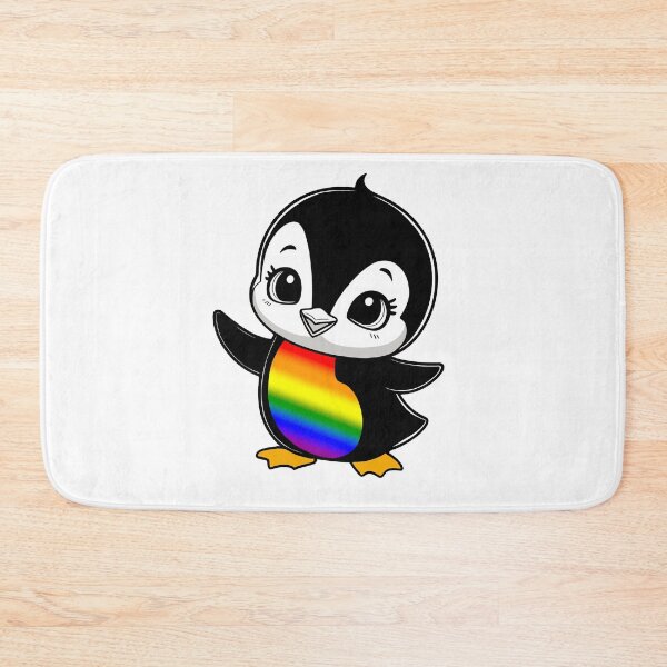Item preview, LGBTQ Pride Baby Penguin, Kawaii Rainbow Flag Penguin designed and sold by Travelslightly.
