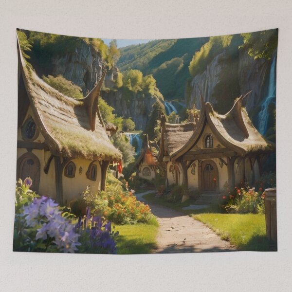 Item preview, Magic in the Valley: An Elf Town's Day designed and sold by BlareBlare.