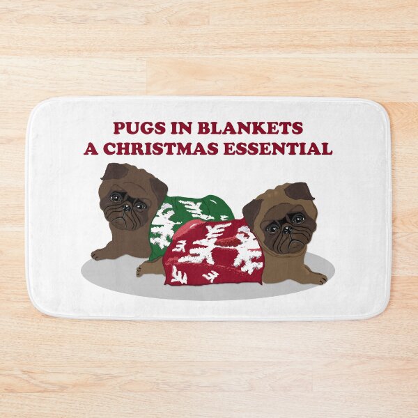 Item preview, Pugs in blankets for Christmas designed and sold by Happyoninside.