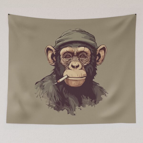 Item preview, Monkey smoking Cigarette designed and sold by Amir Faysal.