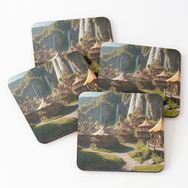 Item preview, Golden Day in the Enchanted Elf Village designed and sold by BlareBlare.
