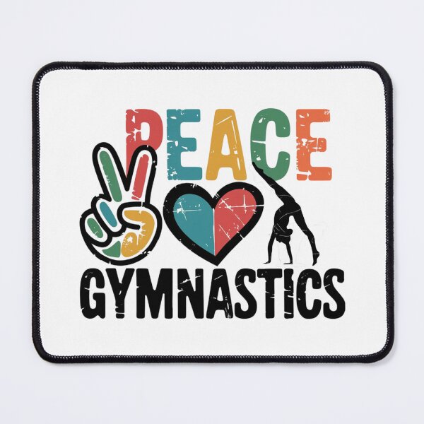 Item preview, Retro Vintage Modern Trendy Cute I Love Gymnastics ,Peace Love For Girls Women Gymnast Gymnast designed and sold by SOUFIANE1991.