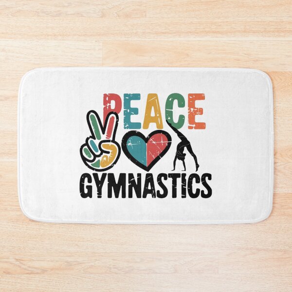 Item preview, Retro Vintage Modern Trendy Cute I Love Gymnastics ,Peace Love For Girls Women Gymnast Gymnast  designed and sold by SOUFIANE1991.